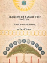 Inventions on a Shaker Tune Orchestra sheet music cover